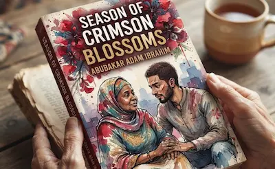 Tranh minh họa màu nước vẽ cuon sách Season of Crimson Blossoms