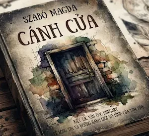 Cuốn tiểu thuyết Cánh Cửa của tác giả Szabo Magda đặt trên mặt bàn gỗ
