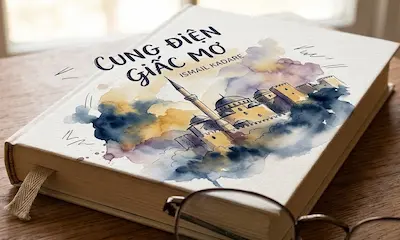 Tranh minh họa màu nước về cuốn sách Cung Điện Giấc Mơ của Ismail Kadare