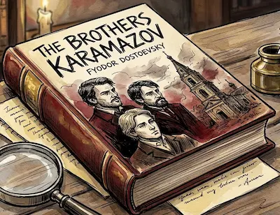 tranh minh họa màu nước cuốn sách Anh Em Nhà Karamazov
